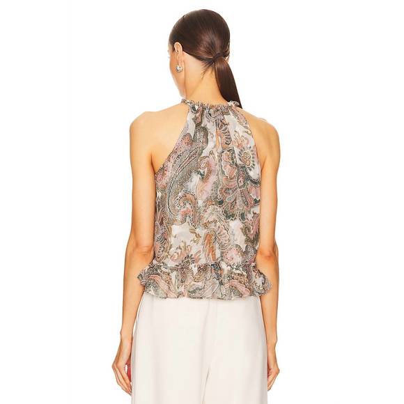 NEW VERONICA BEARD renee top in barely orchid multi - Picture 3 of 3